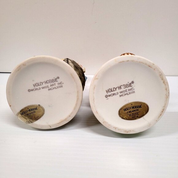 Hollie Hobbie Figurines 1973 Set 2 Vintage World Wide Art Inc Japan HHF-6 HHF-4 - Picture 5 of 10